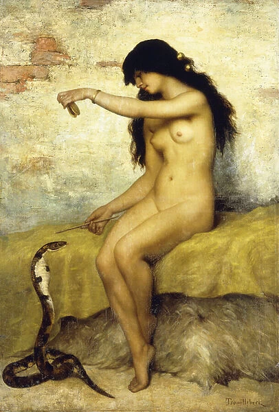The Snake Charmer, (oil on canvas)