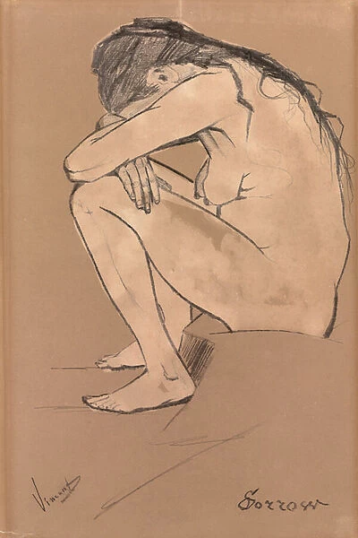 Sorrow, 1882 (pencil and wash on paper)