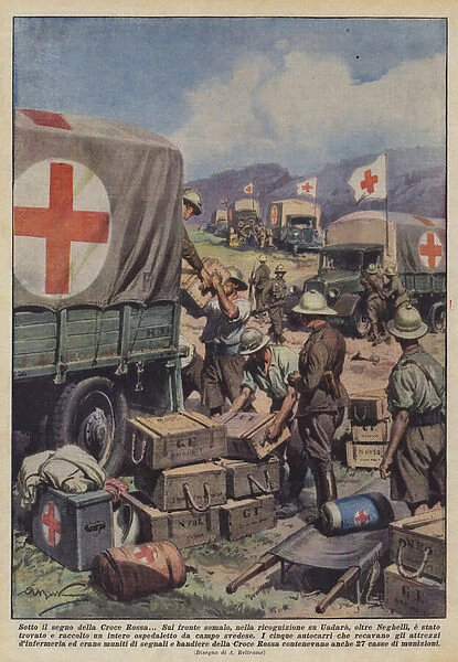 Sotto il segno della Croce Rossa (colour litho)