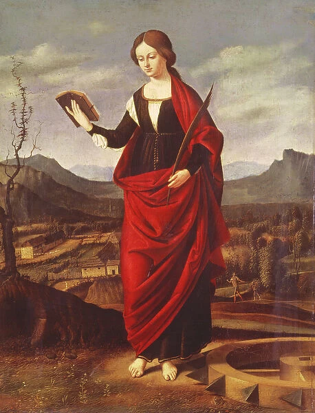 St. Catherine of Alexandria (oil on panel)