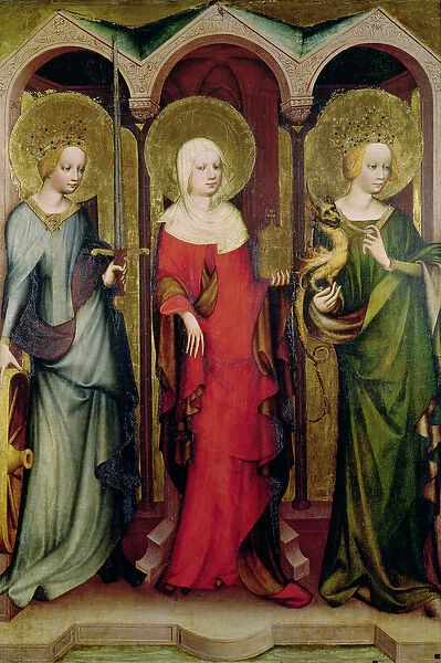 St. Catherine of Alexandria, St. Mary Magdalene and St. Margaret of Antioch, c. 1380