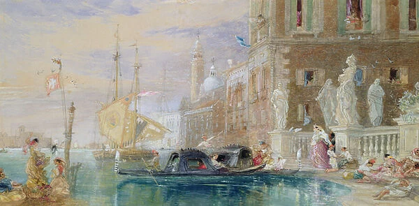 St. George s, Venice, c.1860 (w  /  c, gouache & pencil on paper)