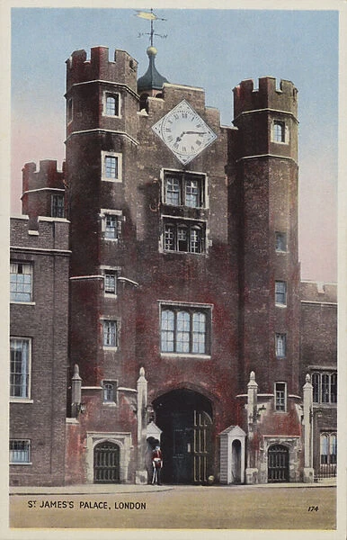 St Jamess Palace, London (coloured photo)