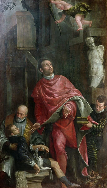 St. Pantaleone healing a child, 1587