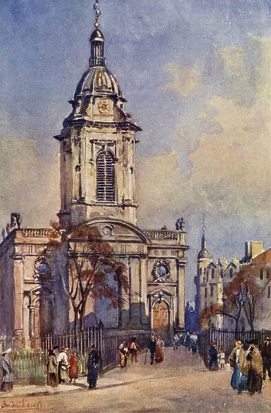 St Philips Church, Birmingham (colour litho)