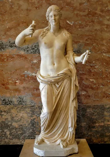 Praxiteles' Aphrodite Marble Print (c.400-c.330 BC). Art Prints