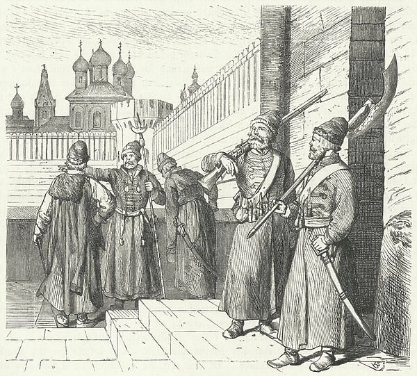 The Streltsy under the reign of Peter the Great of Russia (engraving)
