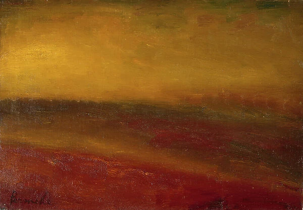 Sunset Landscape (oil on canvas)
