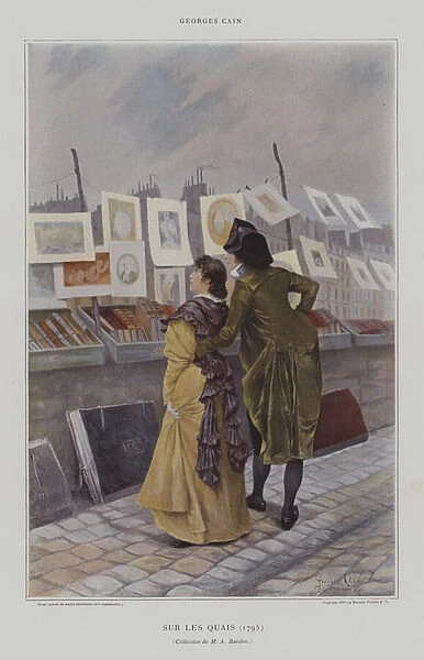 Sur les Quais (1795) (On the Quays (1795)) (colour litho)