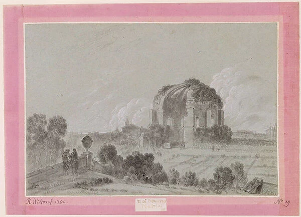 Temple of Minerva Medici, Rome, 1754 (drawing and w  /  c on paper)