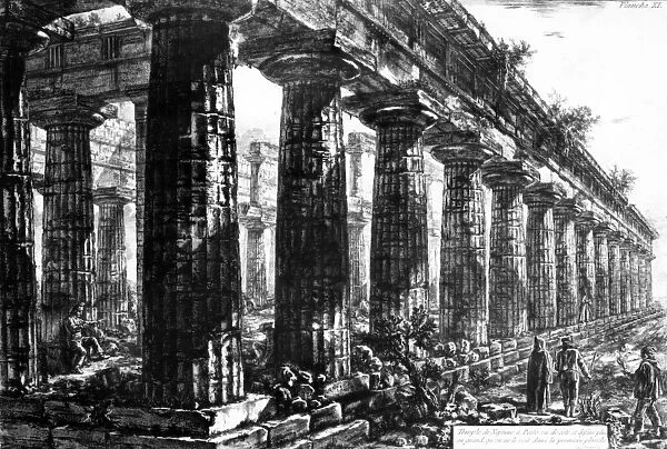 The Temple of Neptune at Paestum, etched by Francesco Piranesi, 1778 (etching)