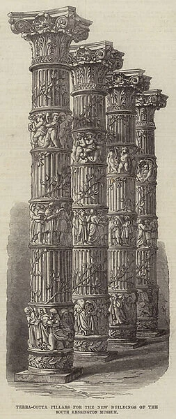 Terra-Cotta Pillars for the New Buildings of the South Kensington Museum (engraving)