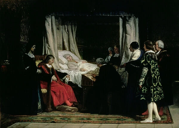 The Testament of Queen Isabella the Catholic (1451-1504) 1864 (oil on canvas)