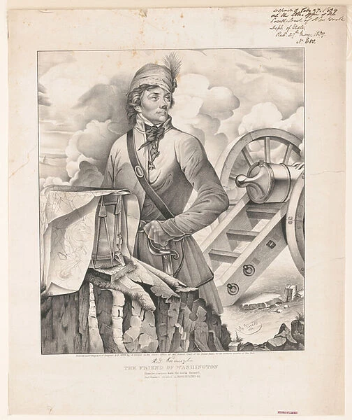 Thaddeus Kosciuszko, the friend of Washington, 1839 (litho)