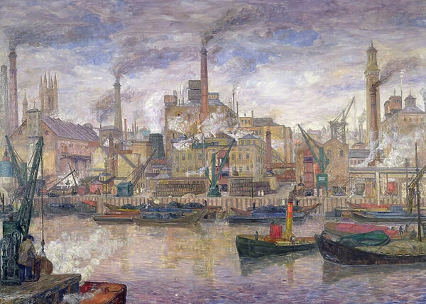 By the Thames, 1911-12 (oil on canvas)