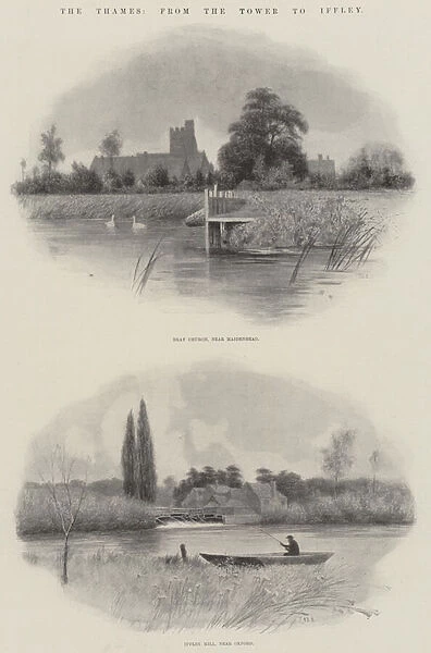 The Thames, from the Tower to Iffley (litho)