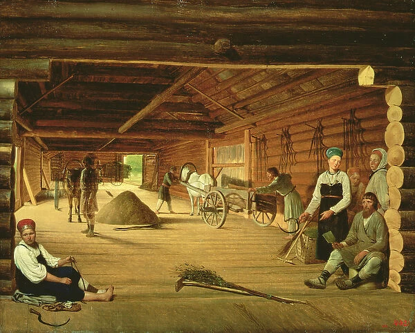 The Threshing Floor, 1821 (oil on canvas)