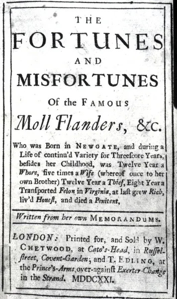 Title Page Print of Moll Flanders, 1722. Art Prints, Posters