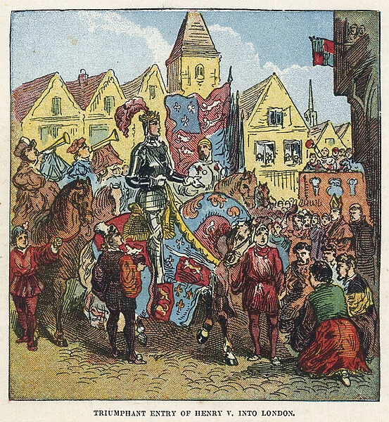 Triumphant entry of king Henry V into London after the battle of Agincourt
