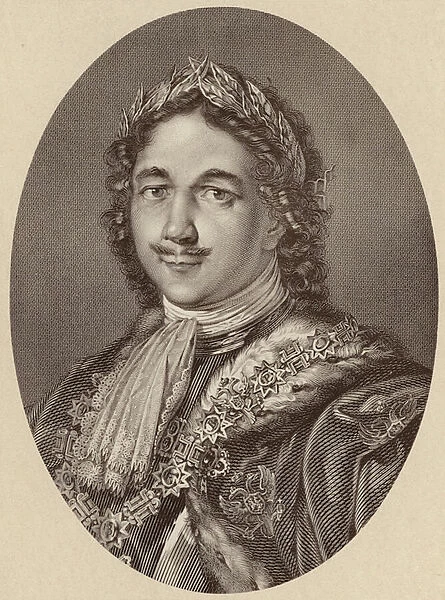 Tsar Peter I of Russia (engraving)