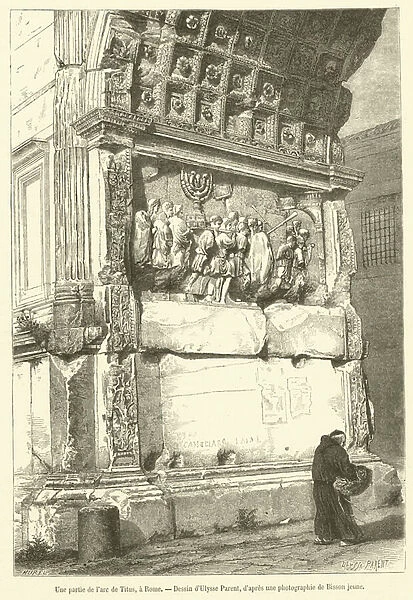 Une partie de l arc de Titus, a Rome (engraving)