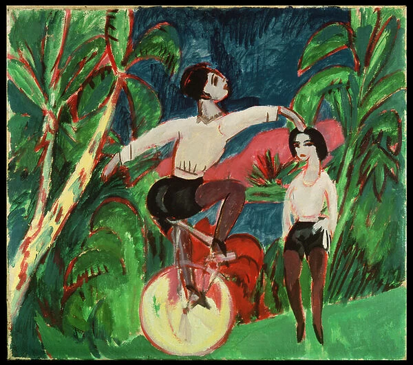 Unicycle Rider, 1911 (oil on canvas)