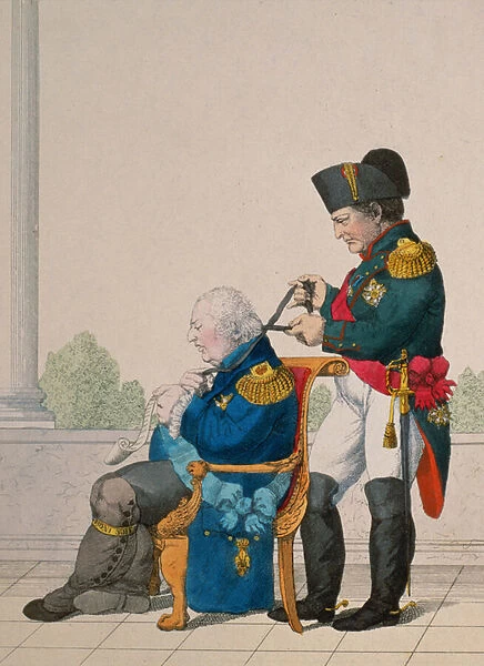 Untitled Cartoon of Napoleon and Louis XVIII, May 1815