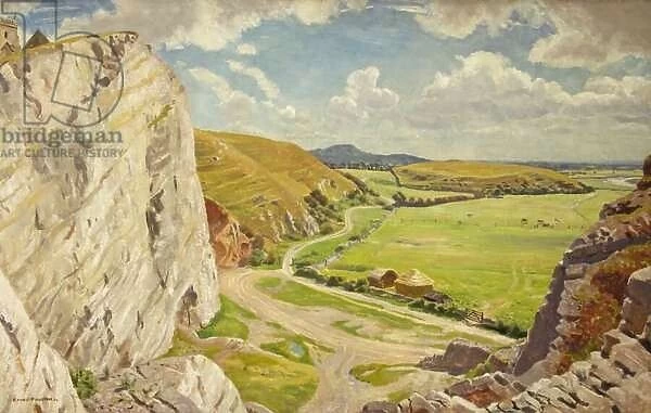 Uphill from the North, 1934 (oil on canvas-covered board)