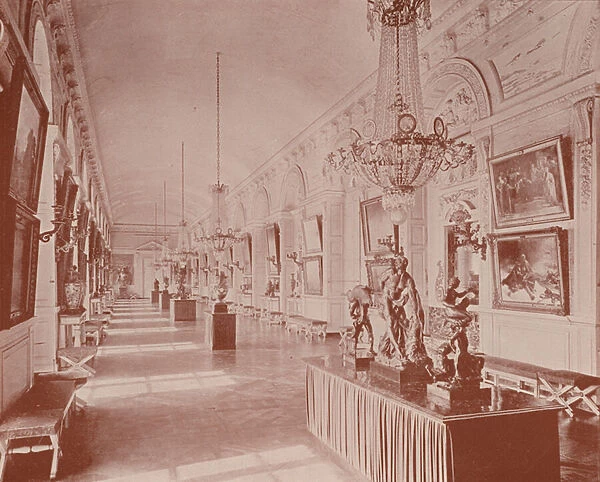 Vestibule to the Gallery of the Grand Trianon, Versailles (b  /  w photo)