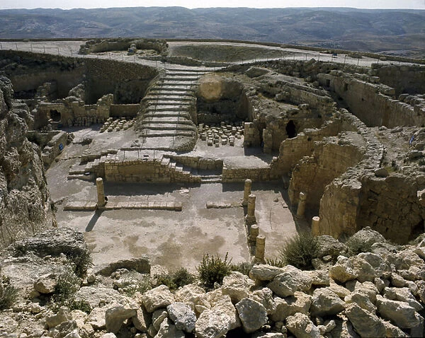 View of bathhouse of Herodium, in the Judaean Desert