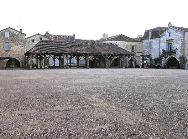 View of the covered market in the village (photo)