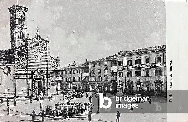 View of Piazza del Duomo, Prato; postcard