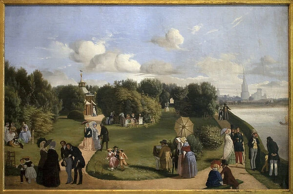 View of the Rochelle (garden of the bath Marie Therese)