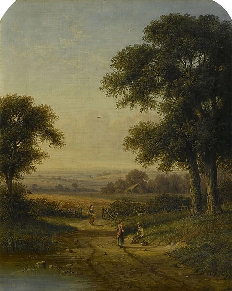 A View in Surrey, late 19th century (oil on canvas)