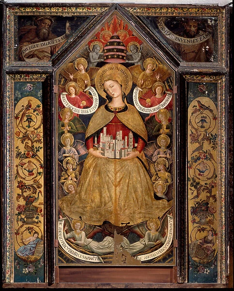 Virgin of the angels (oil on panel, 15th century)