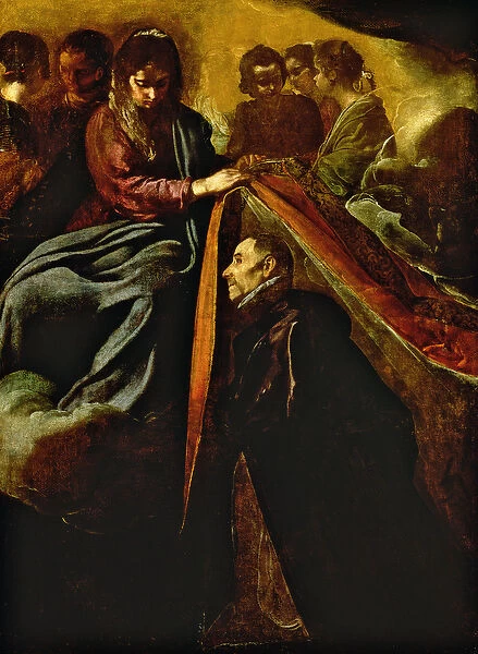 The Virgin appearing to St Ildephonsus and giving him a robe (oil on canvas)