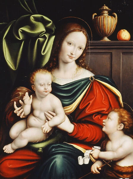 The Virgin and the Child, (oil on panel)