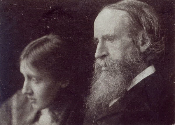 Virginia Woolf and her father Sir Leslie Stephen, c. 1903 (b  /  w photo)