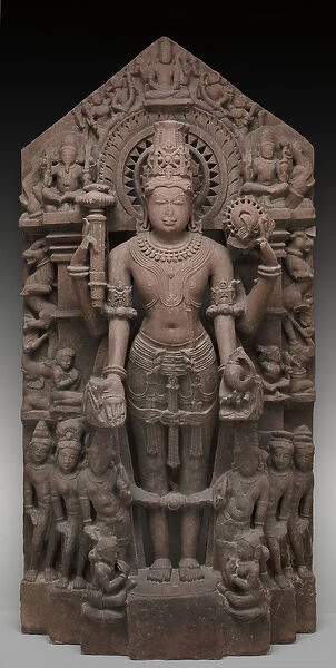 Vishnu and attendants, c. 1026 AD (sandstone)