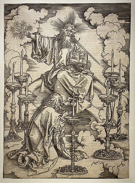The vision of the 7 candlesticks, 1481 (engraving)