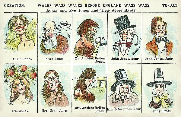 Wales wass Wales before England wass wass (colour litho)