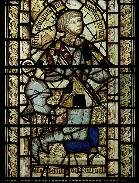 Window depicting the donor (stained glass)