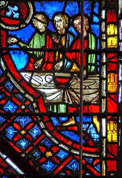 Window w2 the First Passover Ex XII 6-11 (stained glass)