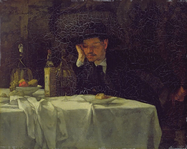 With wine from Rome, 1872 (oil on canvas)