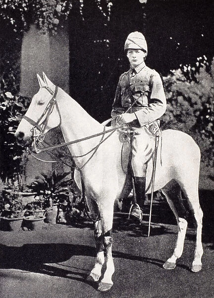 Winston Churchill on horseback in Bangalore, India in 1897, from A Roving Commission