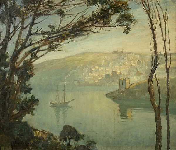 A Winter Morning, Fowey (oil on canvas)