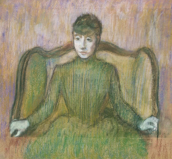 Woman Sitting in an Armchair, c. 1864 (pastel)