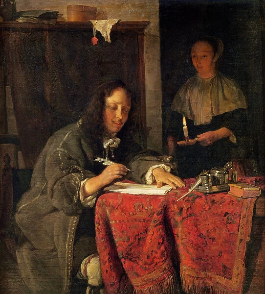 The Writer (oil on canvas)