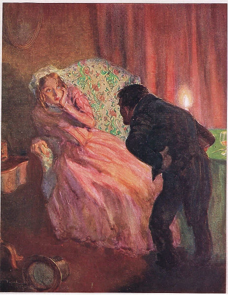 'You thought you were a widow, eh?', c.1920 (colour litho)
