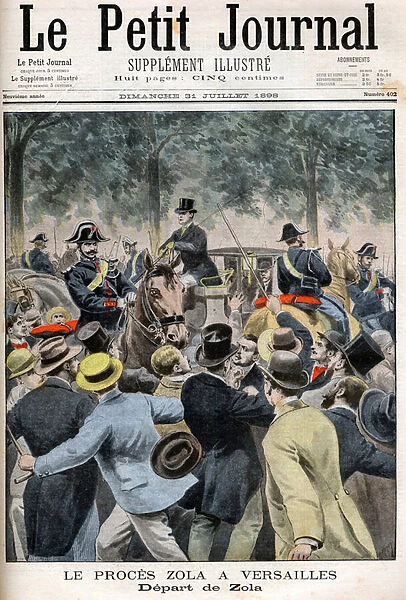 The Zola trial in Versailles (Dreyfus Affair) - in 'Le Petit Journal"